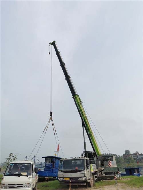 桦川县桥梁建设吊装案例